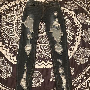 High rise dark blue Jeggings. Size 0.